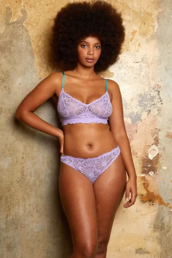 Dora Larsen Anais Graphic Lace Soft Bra | Lilac Store