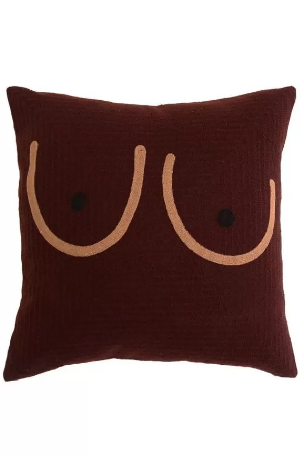 Cold Picnic Brown Boob With Black Pillow Cover Online