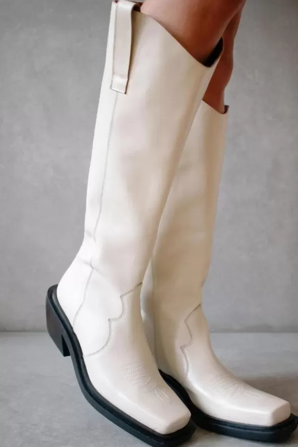 Alohas Cattle Leather Boot | Ivory Hot