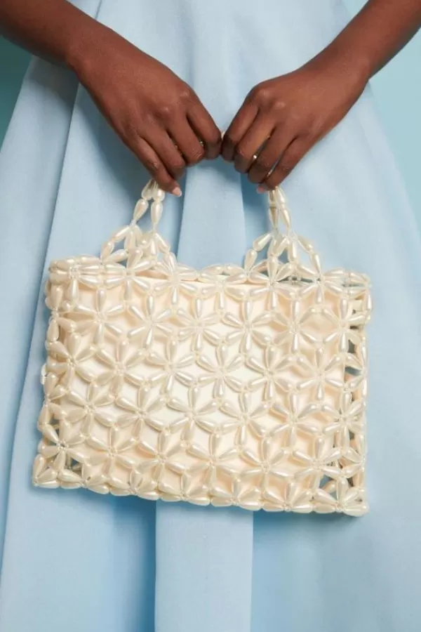 Sister Jane Chamomile Pearl Bag | Pearled Ivory Clearance