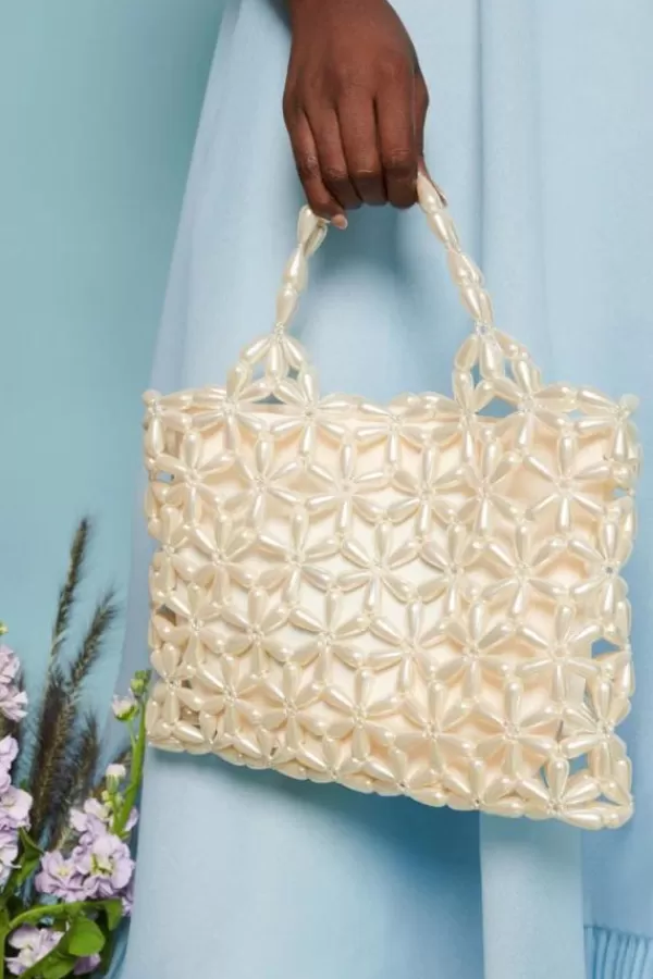 Sister Jane Chamomile Pearl Bag | Pearled Ivory Clearance