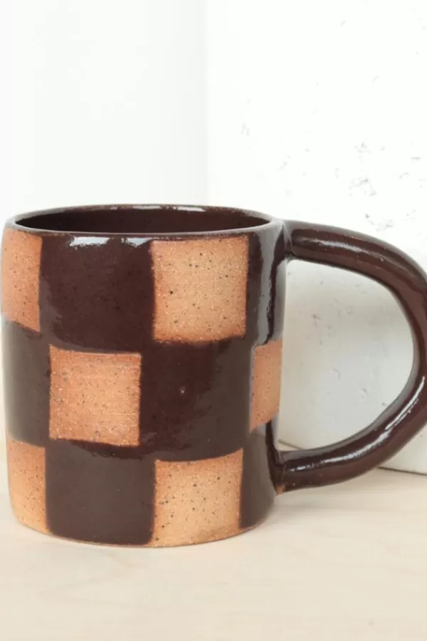 Nightshift Ceramics Checkerboard Mug | Espresso Sale