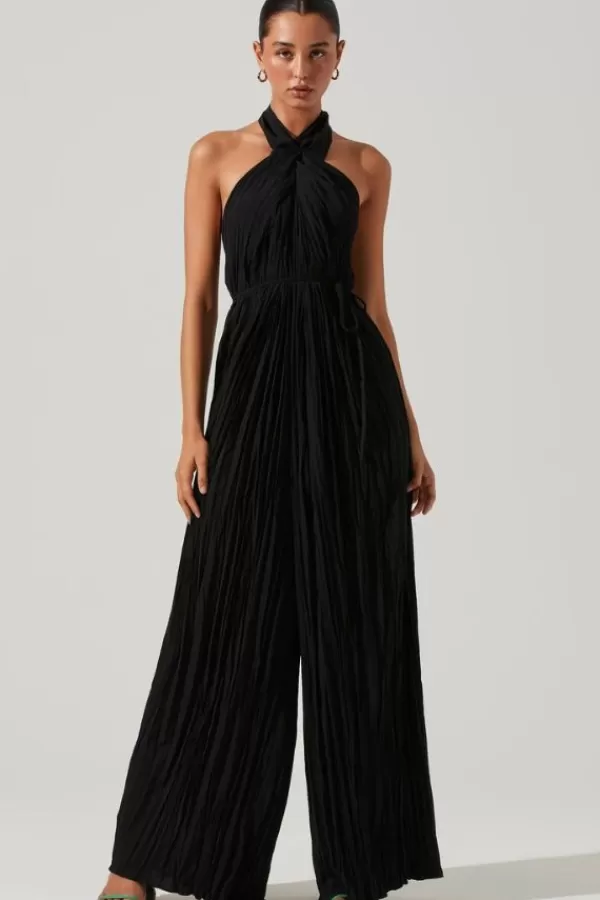 ASTR The Label Damia Halter Wide Leg Jumpsuit | Black Best Sale