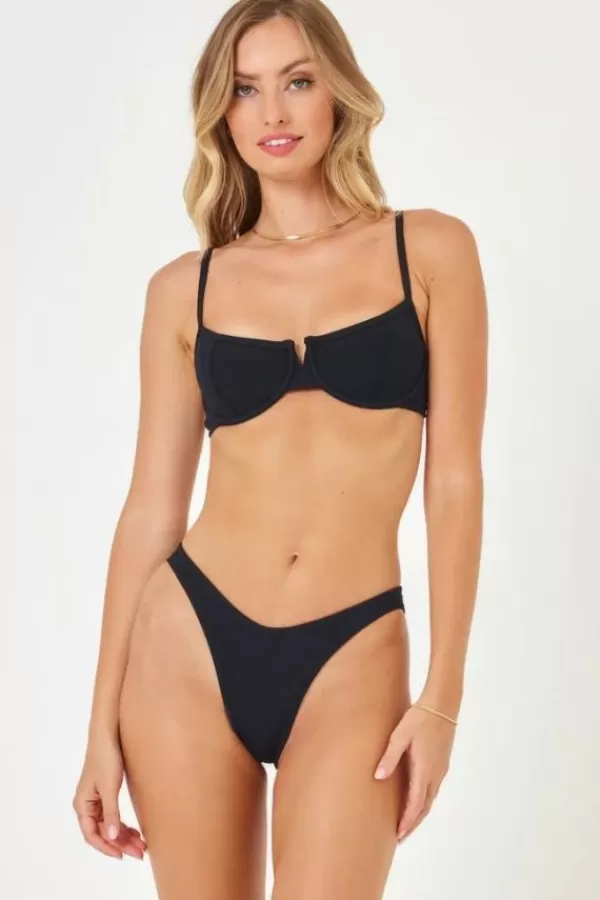 L*Space Dominic Bitsy Bikini Bottom | Black New