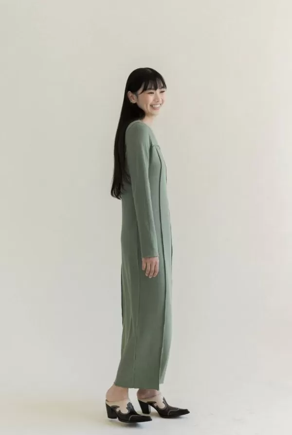 A Bronze Age Eliot Rib Dress | Matcha Rib Store