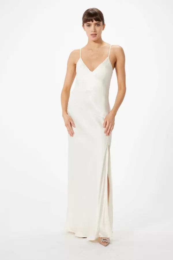 Sophie Rue Ella Satin Dress | Ivory Fashion