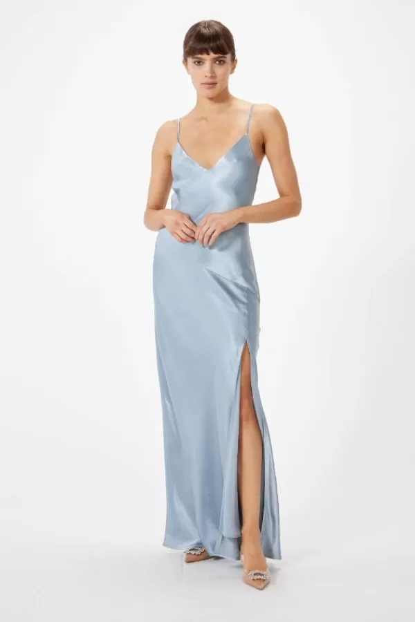 Sophie Rue Ella Satin Dress | Slate Blue Sale