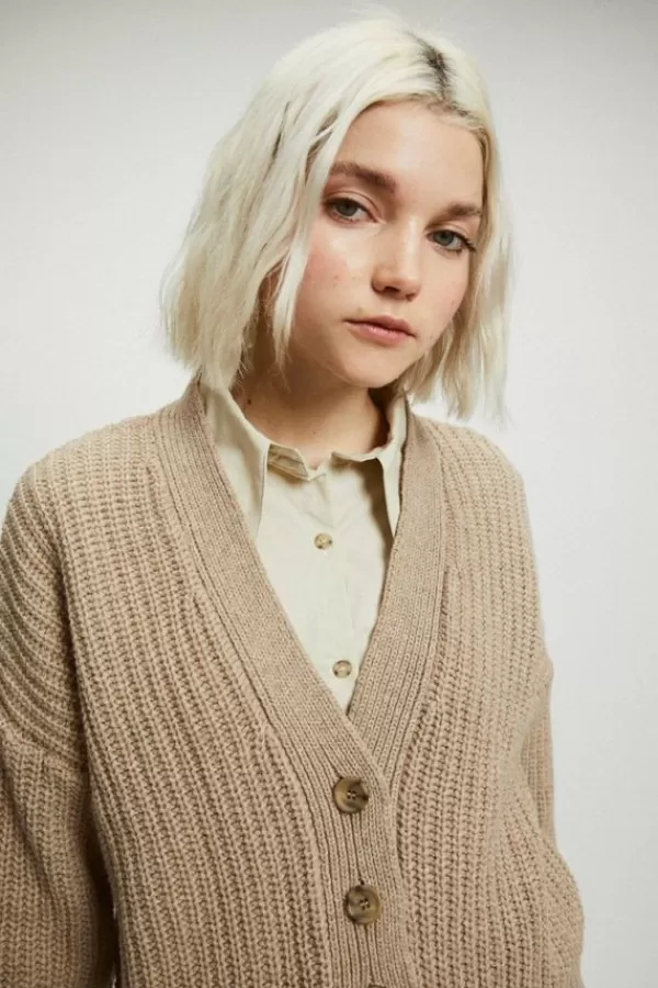 Rita Row Hole Cardigan | Beige Best