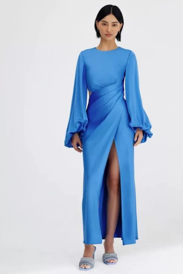 Significant Other Lara Long Sleeve Dress | Azure Blue Clearance