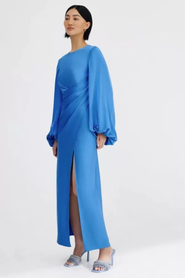 Significant Other Lara Long Sleeve Dress | Azure Blue Clearance