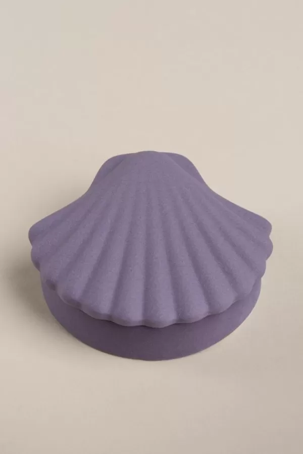 Los Objetos Decorativos Mauve Seashell Box New