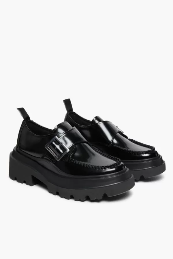 G.H. Bass Platform Lug Derby Loafer | Black Sale