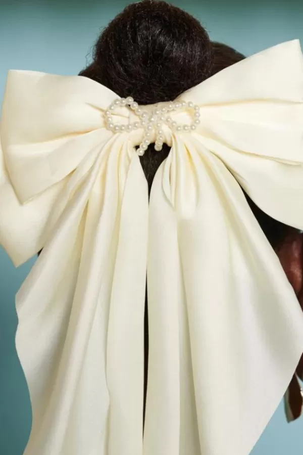 Sister Jane Rosslyn Hair Bow | Pearled Ivory Sale