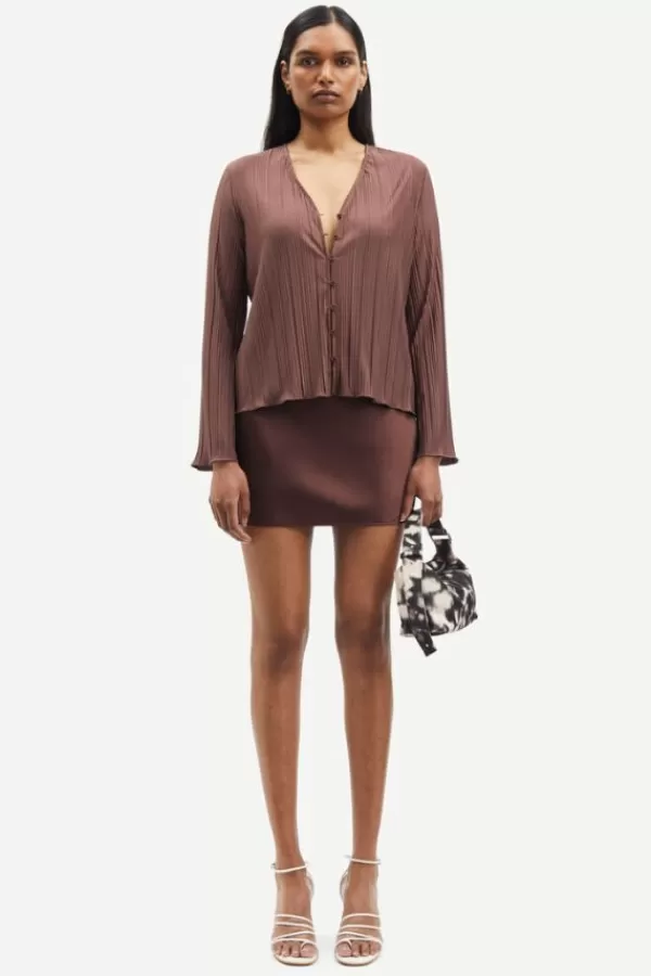 Samsoe Samsoe Saagneta Short Skirt | Brown Stone Cheap