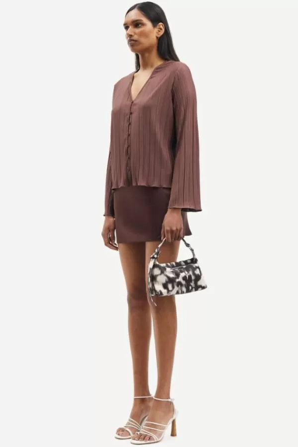 Samsoe Samsoe Saagneta Short Skirt | Brown Stone Cheap