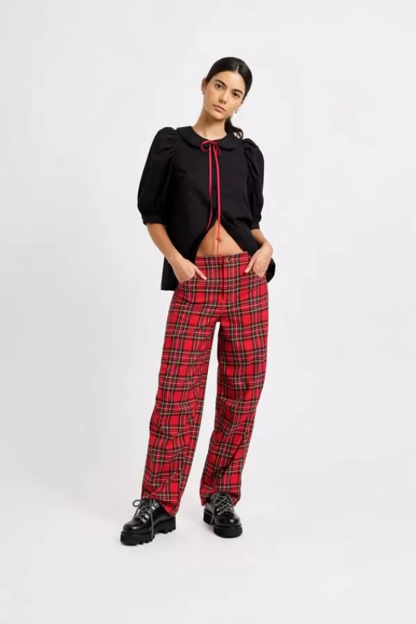 Eliza Faulkner Sam Pant | Red Plaid Cheap